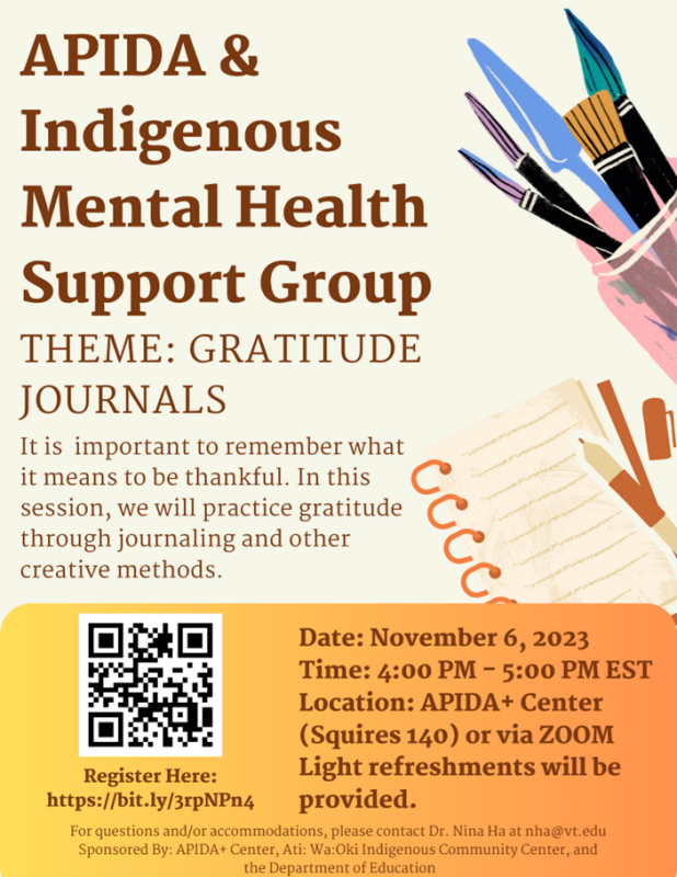 APIDA and Indigenous Mental Health Support Group