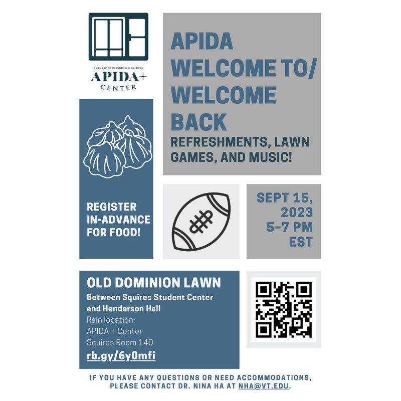 APIDA Welcome to Welcome Back September 15 Event APIDA Welcome to Welcome Back September 15 Event