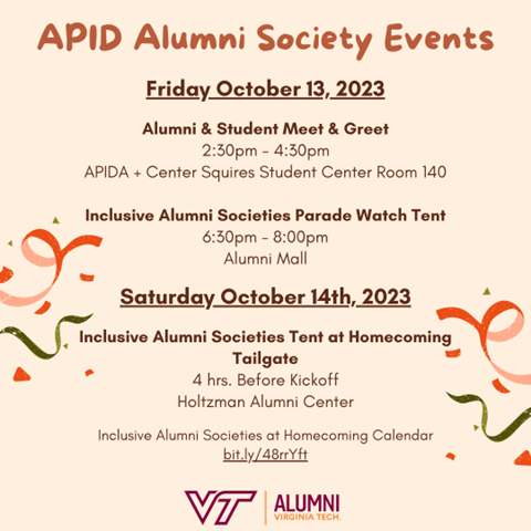 APID Alumni Reception APID Alumni Reception Friday Oct 13 and Saturday Oct 14