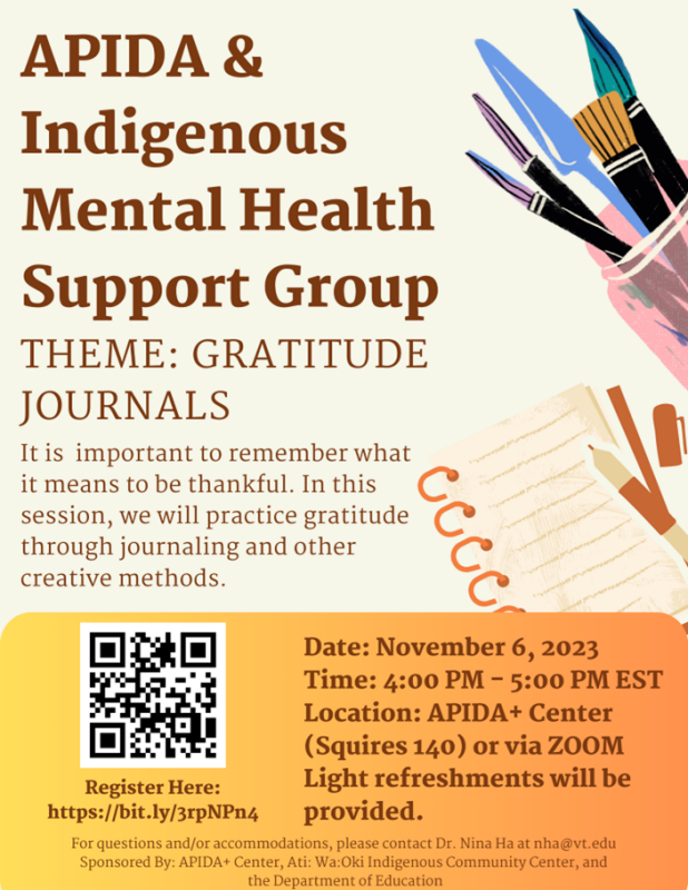 APIDA and Indigenous Mental Health Support Group APIDA and Indigenous Mental Health Support Group