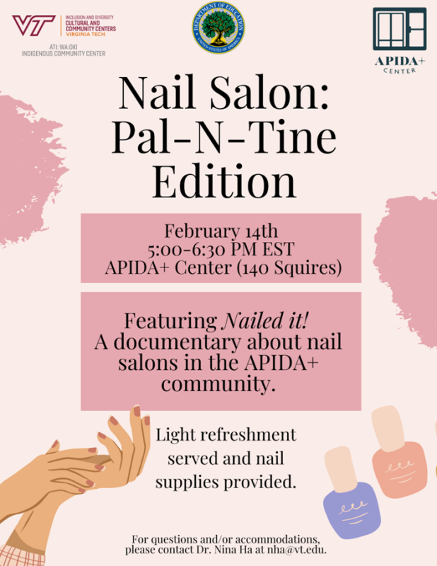 Nail Salon: Pal-N-Tine Edition on February 14 from 5pm-6:30pm Nail Salon: Pal-N-Tine Edition on February 14 from 5pm-6:30pm