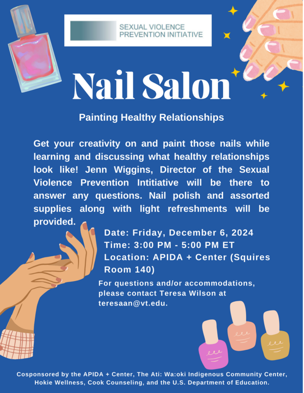 Nail Salon: Painting Healthy Relationships - December 6 Flyer for Nail Salon: Painting Healthy Relationships - December 6