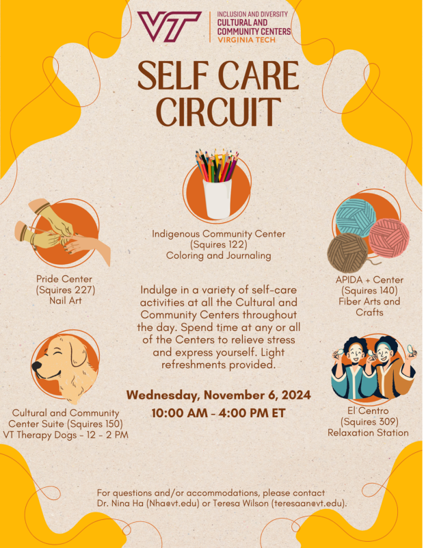 Self Care Circuit - November 6 Self Care Circuit Flyer for event on November 6