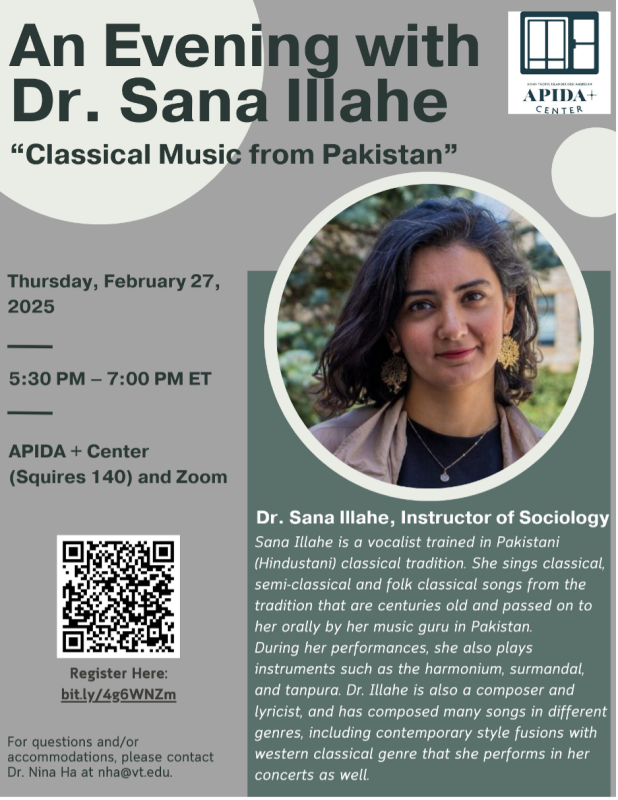 An Evening with Dr. Sana Illahe Flyer for An Evening with Dr. Sana Illahe - February 27