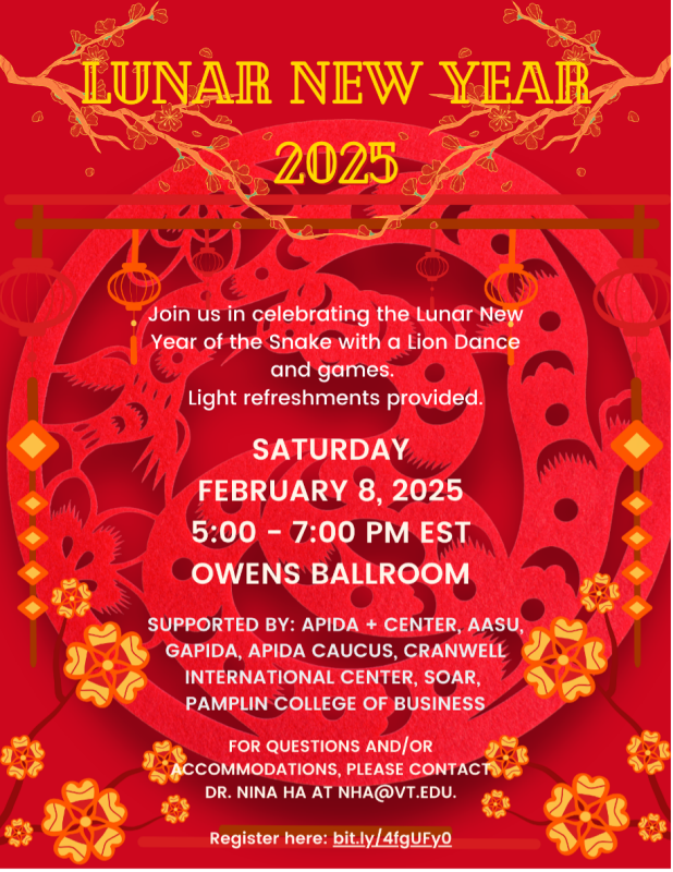 Lunar New Year Celebration Flyer for Lunar New Year Celebration - February 8