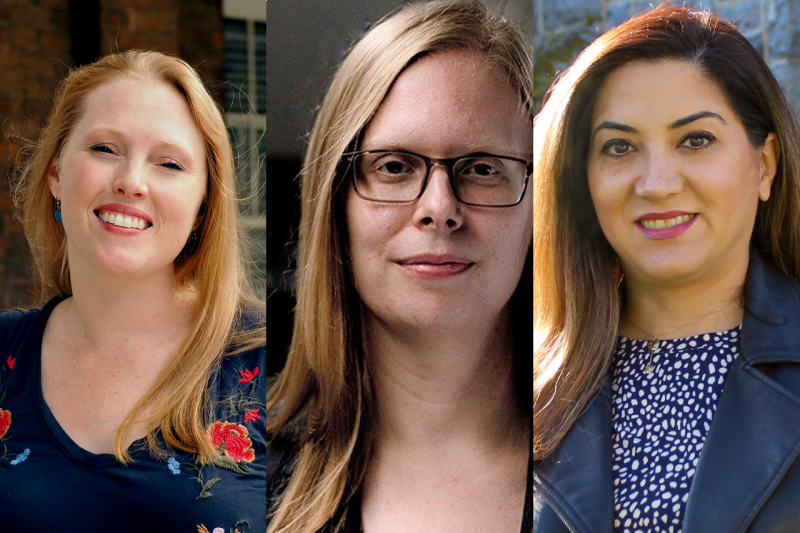 (From Left) Ashley Shew, Elizabeth McLain, and Kereshmeh Afsari. 