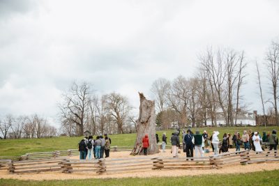 Descendants of people formerly enslaved at Smithfield Plantation, as well as those who ran it, and those who were the originally custodians of the land itself, came together for a ceremony at the historic Merry Oak during the 1872 Forward event