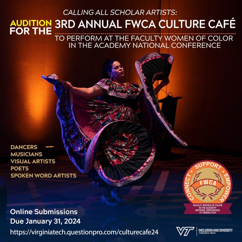 The 3rd Annual FWCA Culture Cafe will take place Saturday, April 13, 2024 and feature scholar dancers, Musicians, visual artists, poets and more