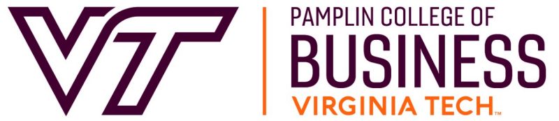 Virginia Tech Pamplin College of Business horizontal logo in color