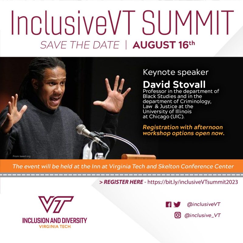 David Stovall Keynote Speaker of the 2023 InclusiveVT Summit