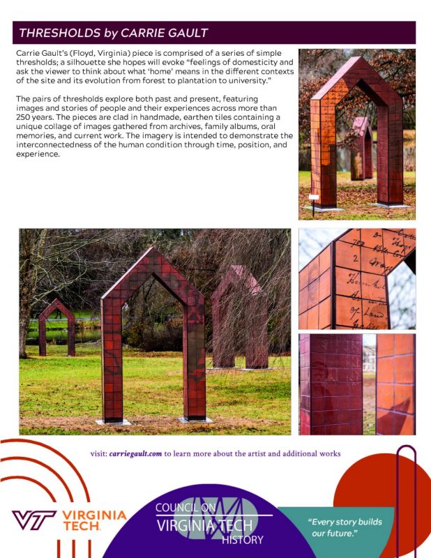 The Council on Virginia Tech History presents Public Art on the grounds of Solitude and Fraction Family House